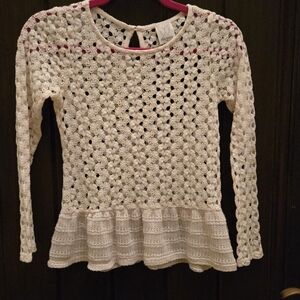 ELLA MOSS Ivory Crochet Top
